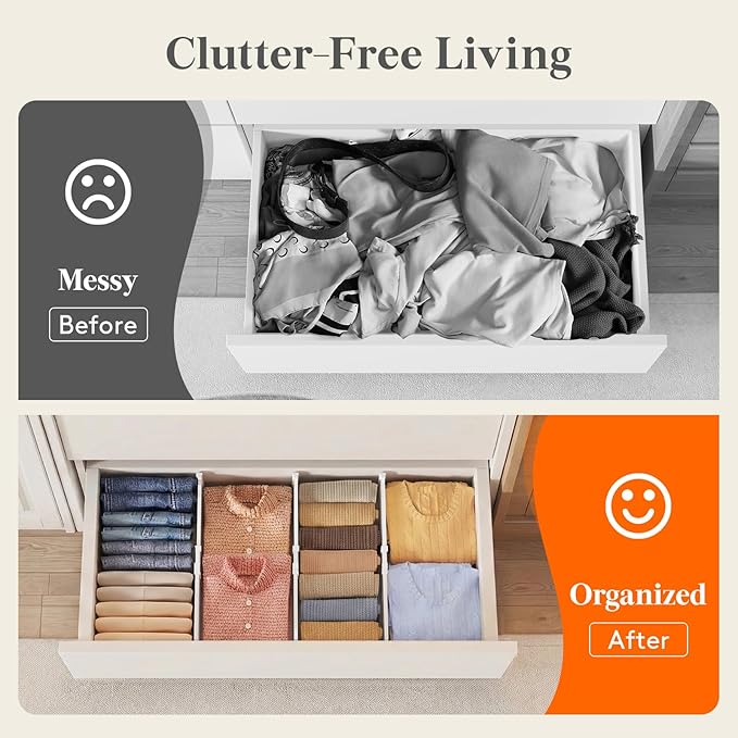 6" Tall 9 Pack Drawer Dividers