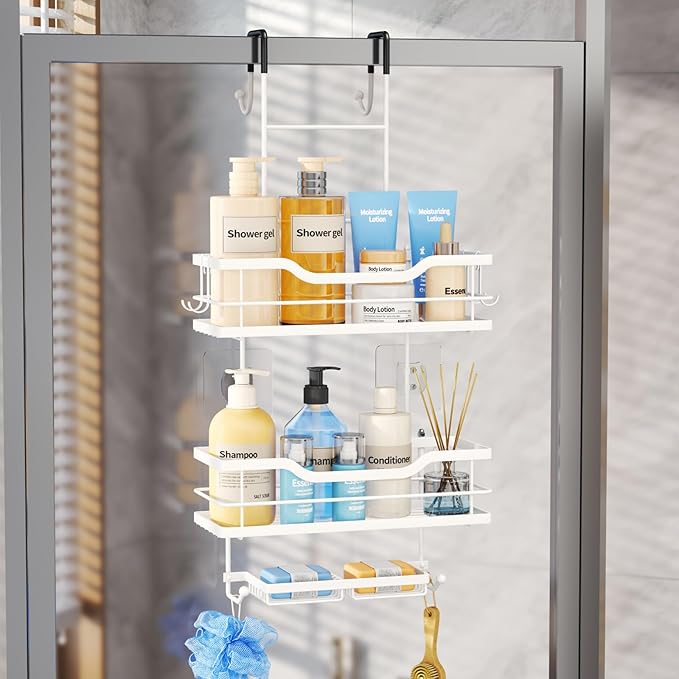 Over The Door Shower Caddy, White