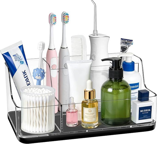 Black Cosmetic Storage Box Dressing Table & Bathroom Counter Storage Lipstick