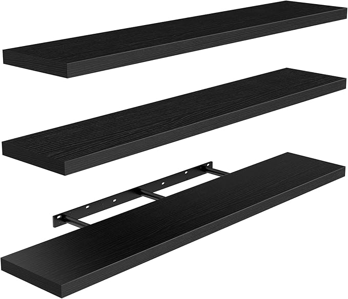 HOMEFURNISHING Floating Shelves, Wall Shelves for Living Room, Bedroom, Bathroom