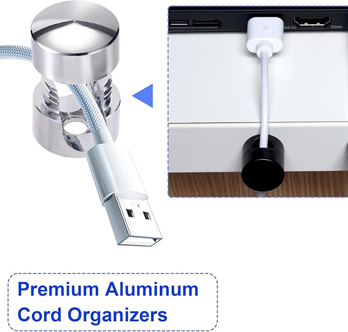 8 Sets Charger Holders for Cords, 8 Colors Adjustable Cable Anchor Holders