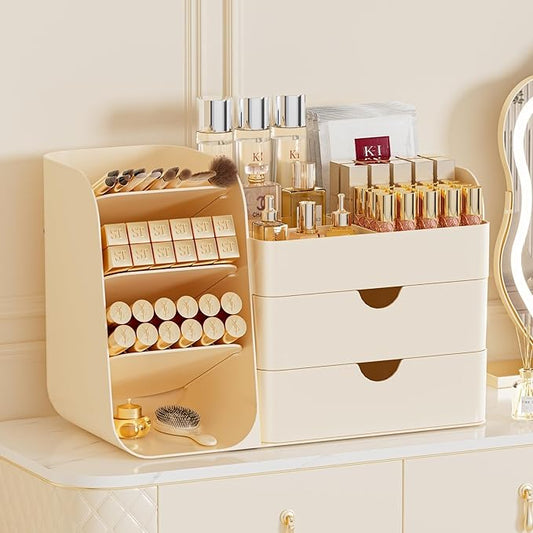 Makeup Organizer with Drawers, All Cream