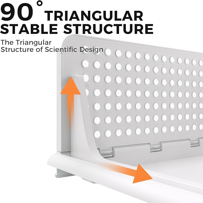 Stackable Plastic Storage Basket, Foldable Closet Organizers