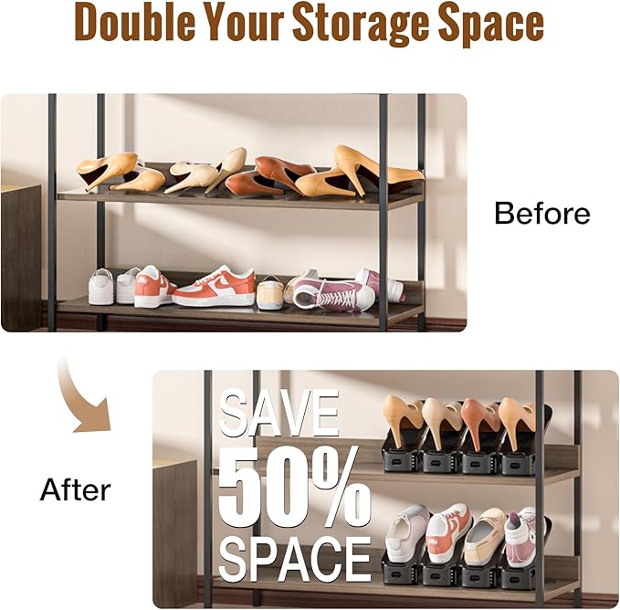 Shoe Slots Organizer, Shoe Storage Organizer Shoe Rack for Closet Organization