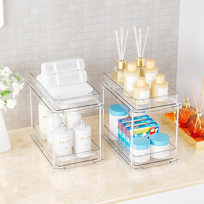 4 Pack Under Sink Organizers and Storage