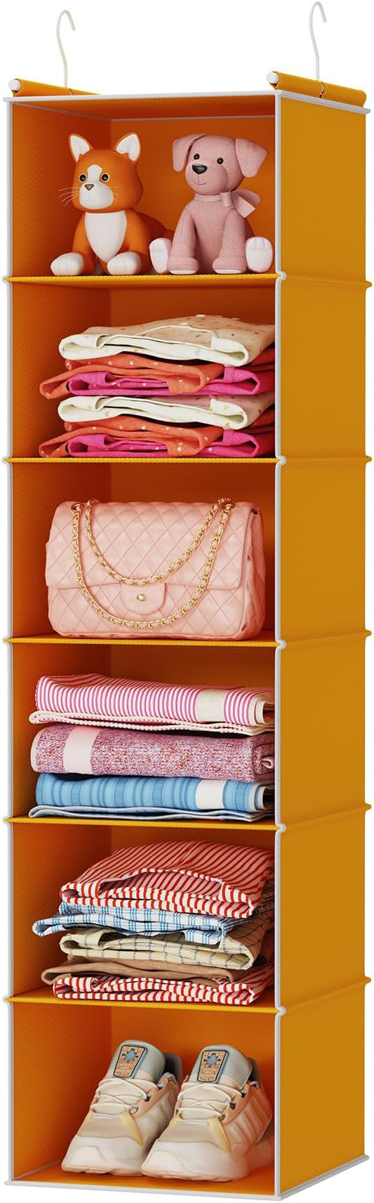 Houser 6-Shelf Hanging Closet Organizer, Yellow