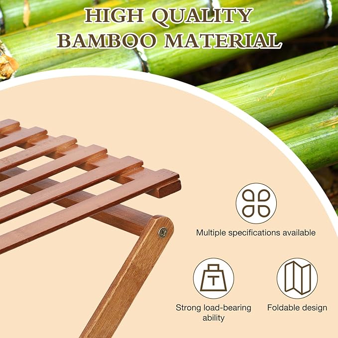 Bamboo Shoe Rack 4 Tier Foldable Shoe Rack Vertical Bamboo Shoe Organizer Free Standing Shelf for Entryway, Closet, Bedroom, Walnut Color