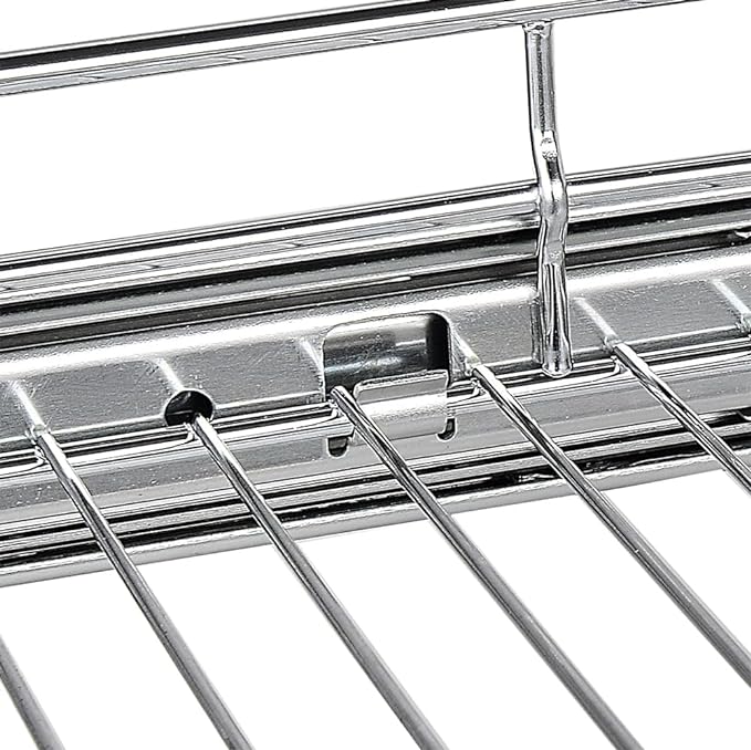 OCG Pull Out Cabinet Organizer (12" W x21 D), Pull out Shelves for Kitchen Cabinets, Slide Out Drawers for Base Cabinet Organization in Kitchen Bathroom Pantry, Bottom Mount, Chrome Finish