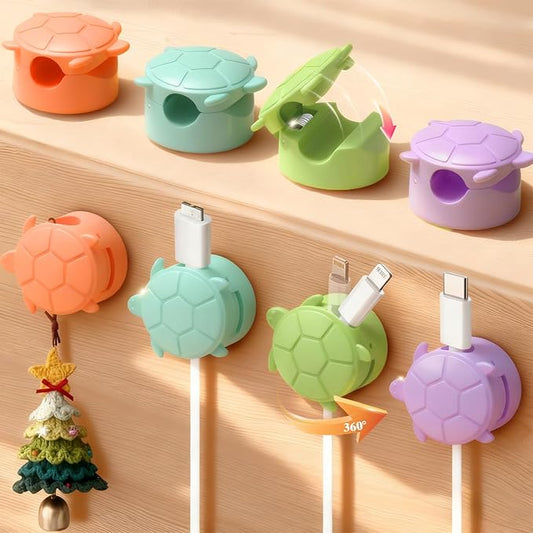 Lancord 8 Pack Rotatable Cable Clips, Cord Organizer Spring Clip Cord Holder for Nightstand Cable Holders for Cords Charging Cable Organizers Cable Management for Desk Office Car Wall (Multicolor)