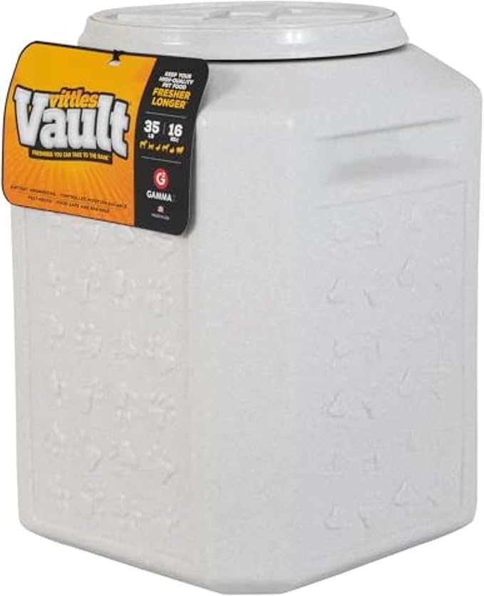 Gamma2 Vittles Vault Pet Food Storage Containers - Sealed Dog and Cat Food Storage Container, Fits up to 35lbs, Made in the USA - [12" L x 16.75" H]