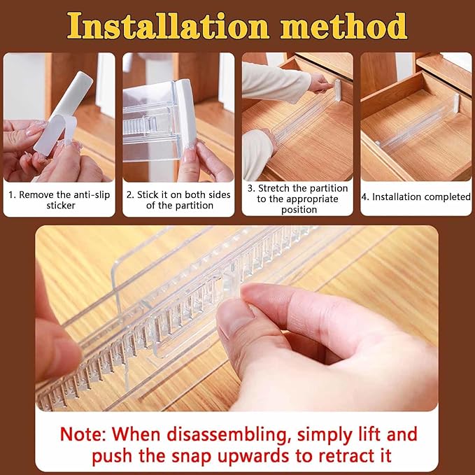 12 Pcs Drawer Dividers for Clothes