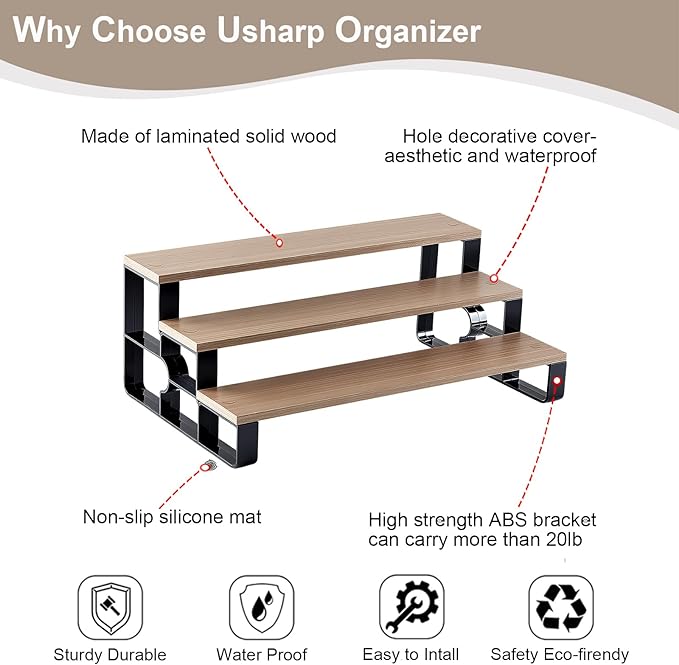 3 Tier Makeup Organizers, Bathroom Organizer, Perfume Organizer for Dresser