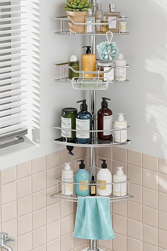 Corner Shower Caddy Tension Pole Rustproof
