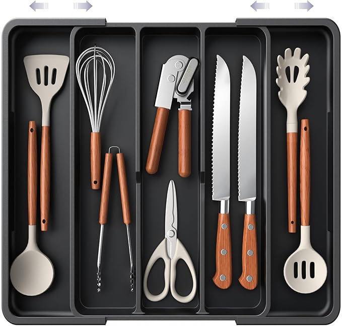 Silverware Organizer, Expandable Kitchen Drawer Organizer, X-Large