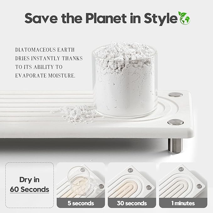 Water Absorbing Stone Sink Caddy, Diatomite Kitchen Sink Organizer