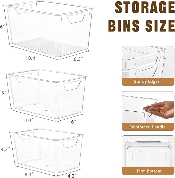 12 Pack Organizers and Storage, Pantry Organization and Storage Bins