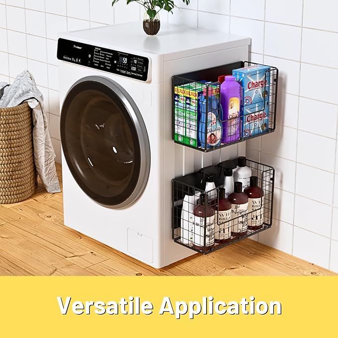 Magnetic Shelf for Fridge , Fruit Potato & Onion Storage Bins, Pantry Organizers & Storage, Large Container Magnetic Basket for Refrigerator, Kitchen Counter, Cabinet, Magnetic Fridge Organizer