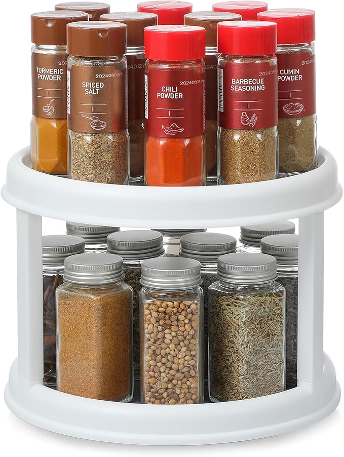2 Tier 10" Turntable Lazy Susan Spice Organizer