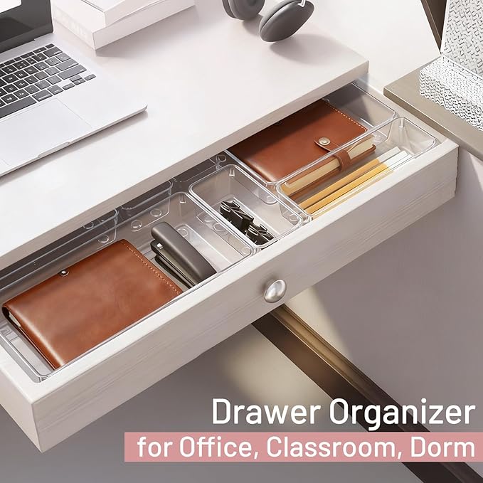 10 Pack Large Drawer Organizer Bins