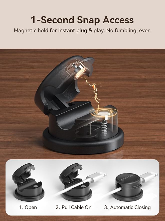360° Swivel Magnetic Cable Organizer