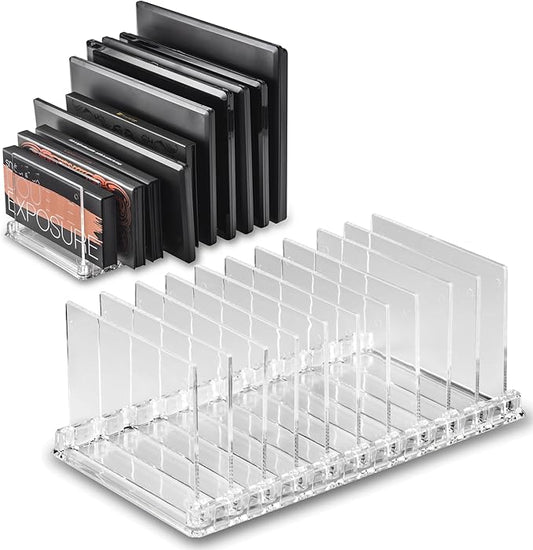 Acrylic Makeup Eyeshadow Palette Organizer W/ Removable Dividers