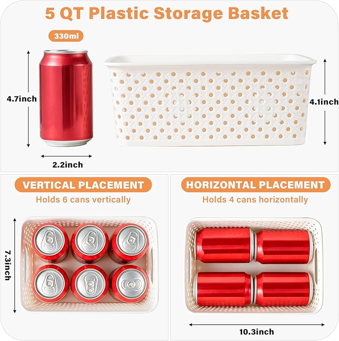 10 Pack Small Plastic Storage Bins with Lids, Stackable Plastic Storage Baskets for Organizing with Handles, Organizer Bins with Labels for Room, Craft, Containers for Pantry Organizers and Storage