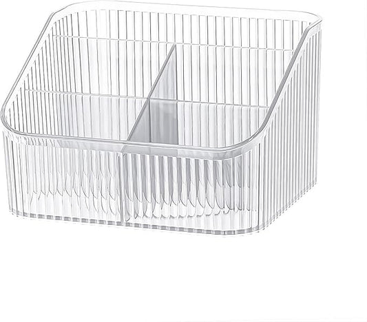Large Capacity Makeup Brush Holder, 5 Slot Makeup Brush Cup, Clear-L