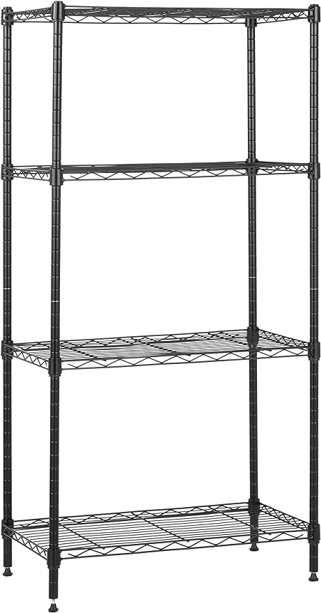 Amazon Basics 4-Shelf Steel Wire Storage Shelves for Garage