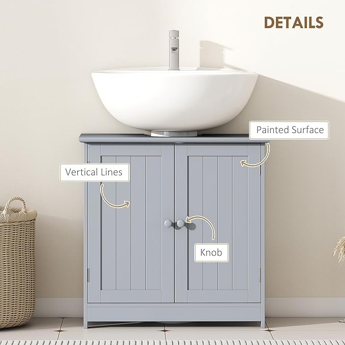 Under Sink Bathroom Cabinet with 2 Doors and Shelf