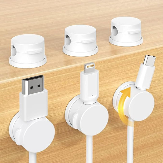 Swiveling Cord Holder, Magnetic Cord Organizer, Inchor Cable Organizer for Desk