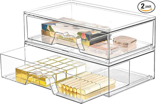 2 Pack Stackable Makeup Organizer