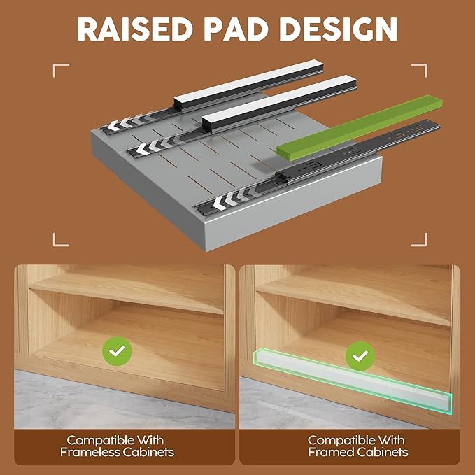 2 Pack Expandable Width (15.15"-26.3") Pull Out Cabinet Organizer 21" Deep