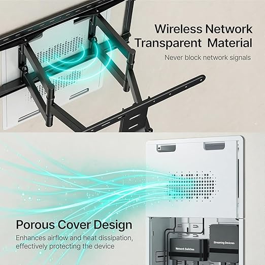 PEGZONE 17" in-Wall Media Box, Recessed Outlet Wall Box, Structured Media Enclosure for One Connect & Network Switches, Works with Fire TV Stick & Samsung -Friendly Cable Management Kit