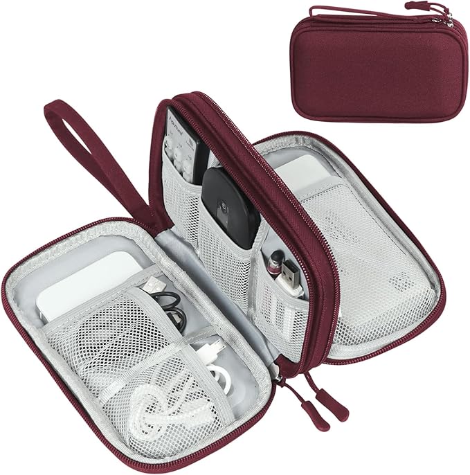 Electronic Organizer, Earphone Wine Red