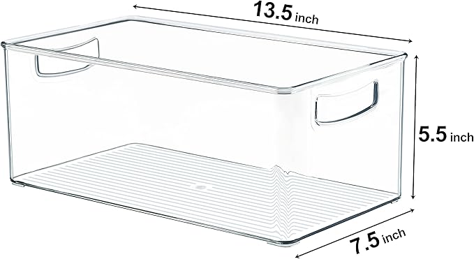2 Pack Deep Freezer Organizer Bins