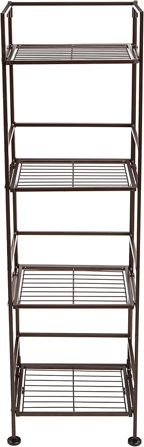 Amazon Basics 4-Tier Iron Towel Shelf Black 11.4"L x 11.8"W x 44.5"H