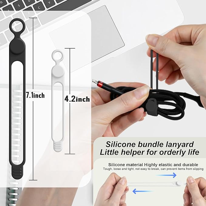 Silicone Cable Ties Cord Organizer Cable Management