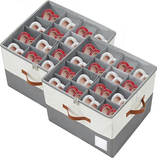 Shoe Organzier for Cloest, 2pack Adjustable Shoe Storage Box Fits 8-16 pairs