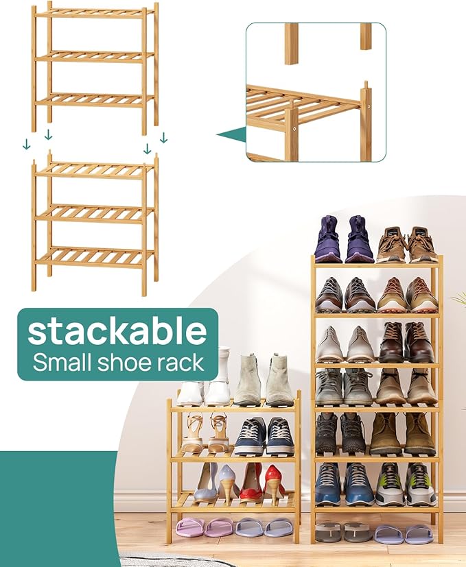 Small Shoe Rack, 3-Tier Shoe Rack for Entryway