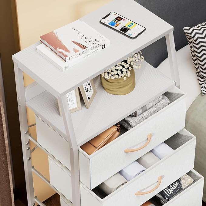 Tall 4 Drawers Dresser, Vertical Storage Tower for Bedroom, Hallway, Entryway