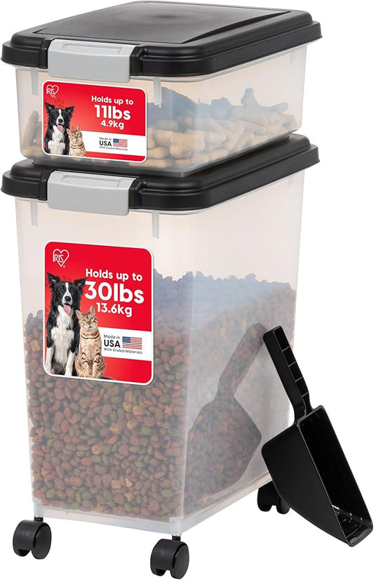 USA Dog Food Storage Container 30 lb + 11lb Airtight Combo