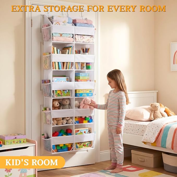 Over The Door Organizer 5 Tiers, White