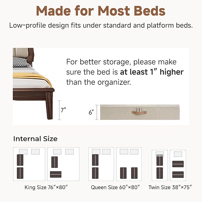 Underbed Storage Containers with Lids, Taupe