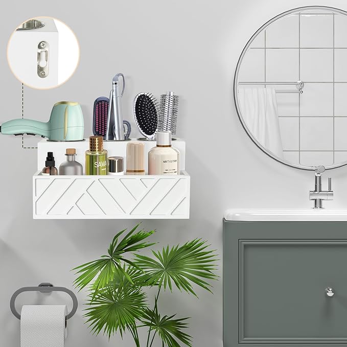Hair Tool Organizer, Hair Dryer Holder Wall Mounted