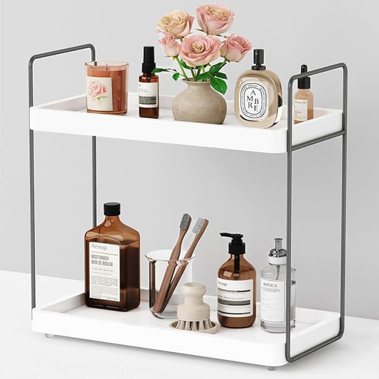 White Bathroom Organizer Countertop