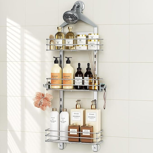 Aluminum Hanging Shower Caddy Over Head