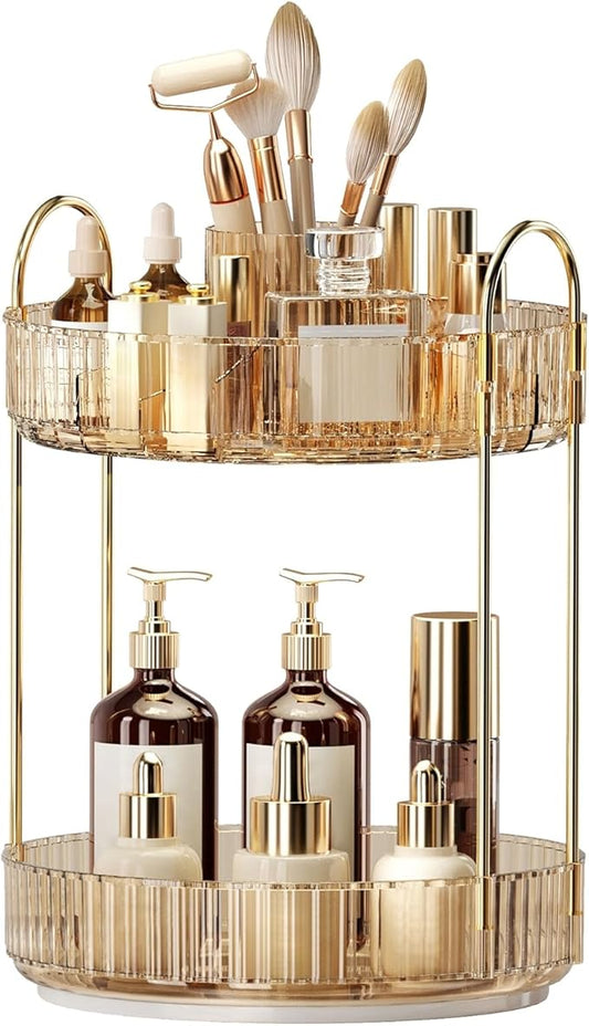 360 Rotating Makeup Organizer, Vanity Shelf & Countertop