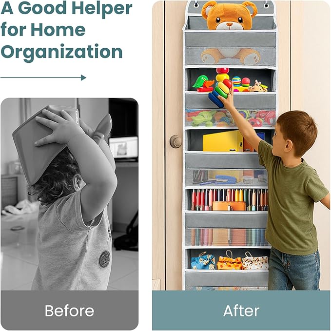 Sturdiness Over The Door Organizer, 5 Shelves & 8 Side Pockets