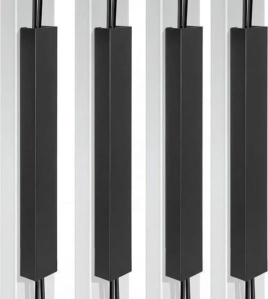 4 Pack Steel Magnetic 14 Inch Cable Management Channel for Under Desk Leg, Black