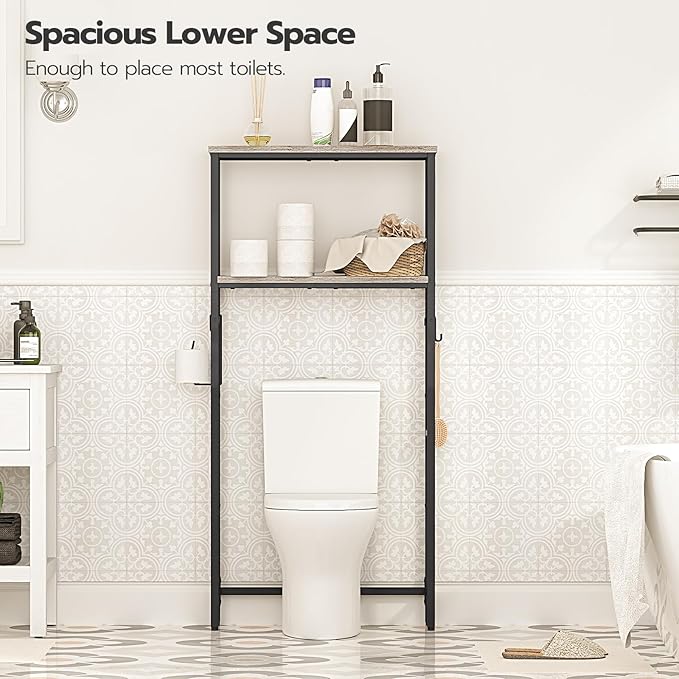 Over-The-Toilet Storage, 2-Tier Bathroom Organizer Over Toilet